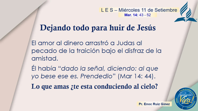 LES - DEJANDO TODO PARA HUÍR DE JESÚS