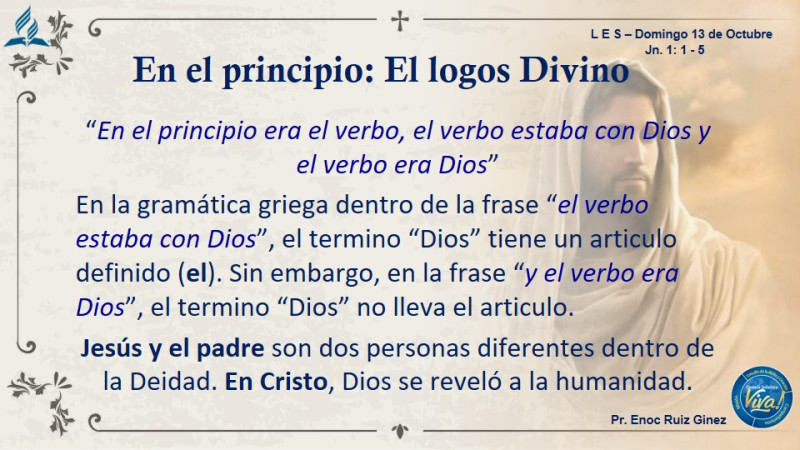 LES - EN EL PRINCIPIO: EL LOGOS DIVINO
