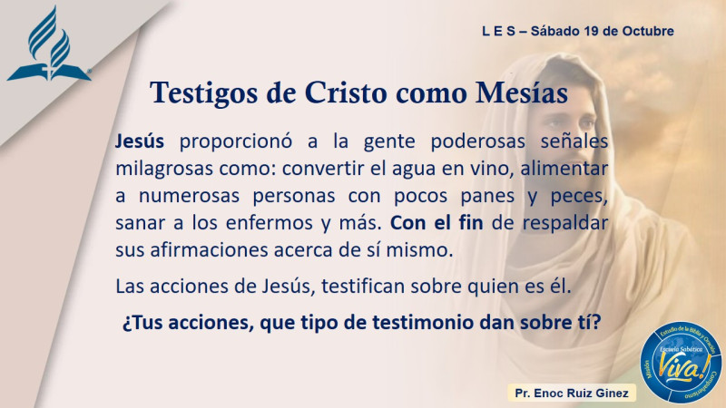 LES - TESTIGOS DE CRISTO COMO MESÍAS