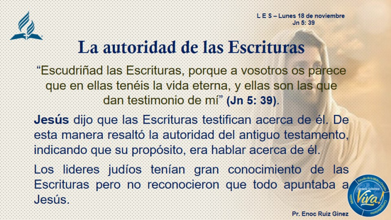 LES - LA AUTORIDAD DE LAS ESCRITURAS