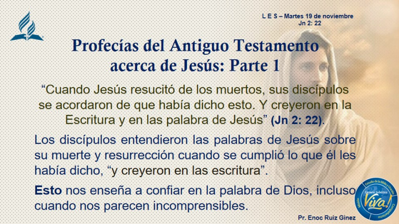 LES - PROFECÍAS DEL ANTIGUO TESTAMENTO ACERCA DE JESÚS: PARTE 1