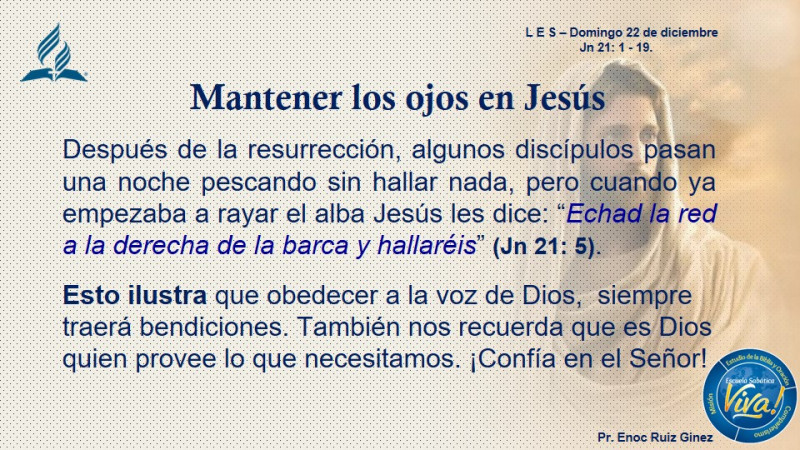 LES - MANTENER LOS OJOS EN JESÚS.