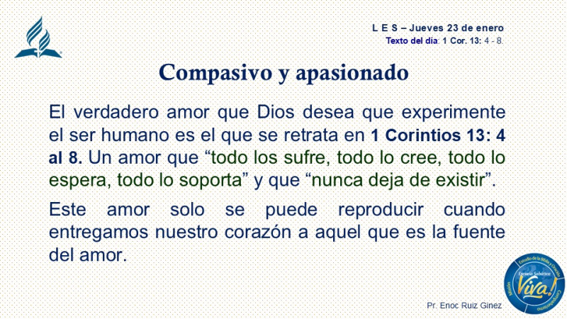 Reflexión LES, jueves 23 de enero.
