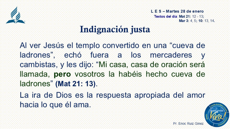 LES - REFLEXIÓN, DIOS NO AFLIGE VOLUNTARIAMENTE