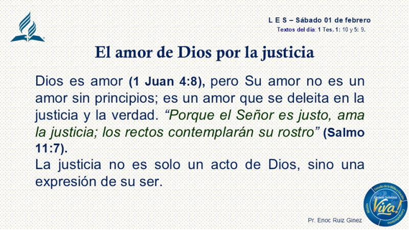LES, REFLEXIÓN - EL AMOR DE DIOS POR LA JUSTICIA