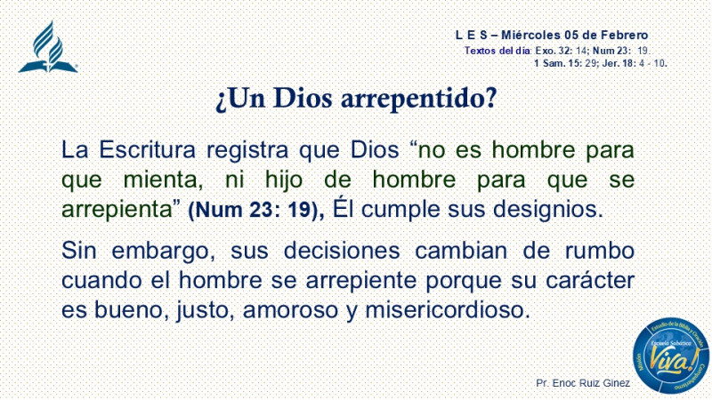 LES, REFLEXIÓN - ¿UN DIOS ARREPENTIDO?