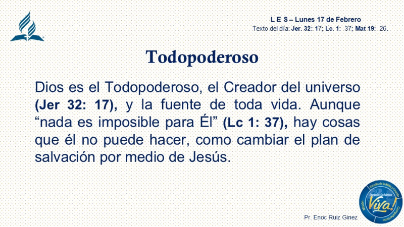 LES, REFLEXIÓN - TODOPODEROSO