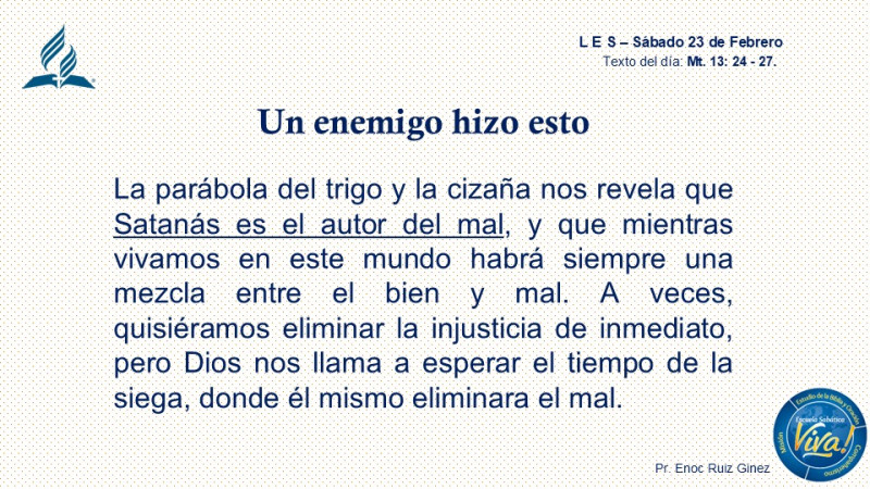 LES, REFLEXIÓN - UN ENEMOGO HIZO ESTO