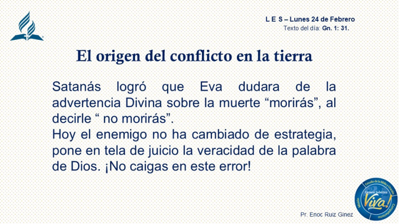 LES, REFLEXIÓN - EL ORIGEN DEL CONFLICTO EN LA TIERRA