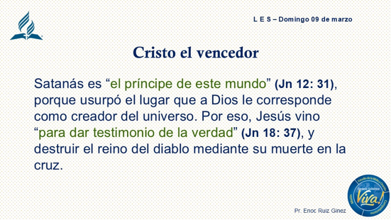 LES, REFLEXIÓN - CRISTO EL VENCEDOR
