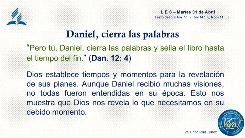 LES, REFLEXIÓN - DANIEL, CIERRA LAS PALABRAS