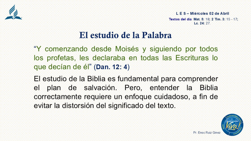 LES, REFLEXIÓN - EL ESTUDIO DE LA PALABRA