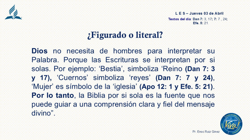 LES, REFLEXIÓN - ¿FIGURADO O LITERAL?