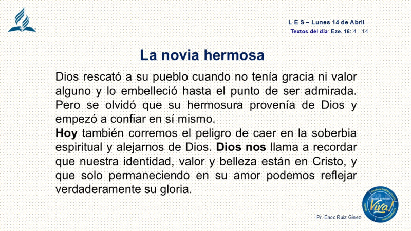 LES, REFLEXIÓN - LUNES 14 DE ABRIL