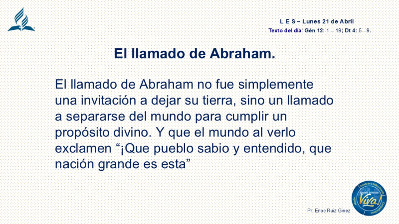 LES, REFLEXIÓ - Lunes 21 de Abril