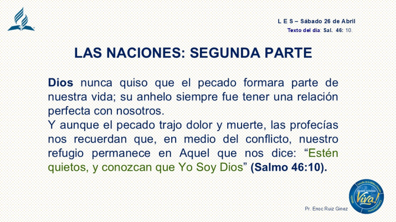 LES, REFLEXIÓN - LAS NACIONES SEGUNDA PARTE