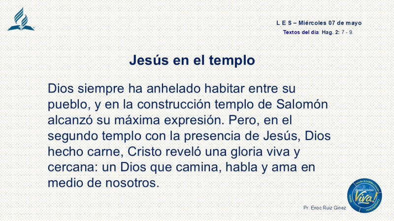 LES, REFLEXIÓN - JESÚS EN EL TEMPLO