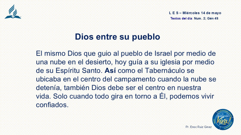 LES, REFLEXIÓN - DIOS ENTRE SU PUEBLO.