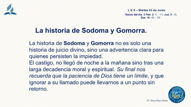 LES, REFLEXIÓN - LA HISTORIA DE SODOMA Y GOMORRA.
