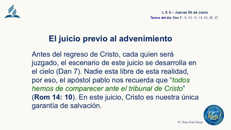 LES, REFLEXIÓN - EL JUICIO PREVIO AL ADVENIMIENTO.