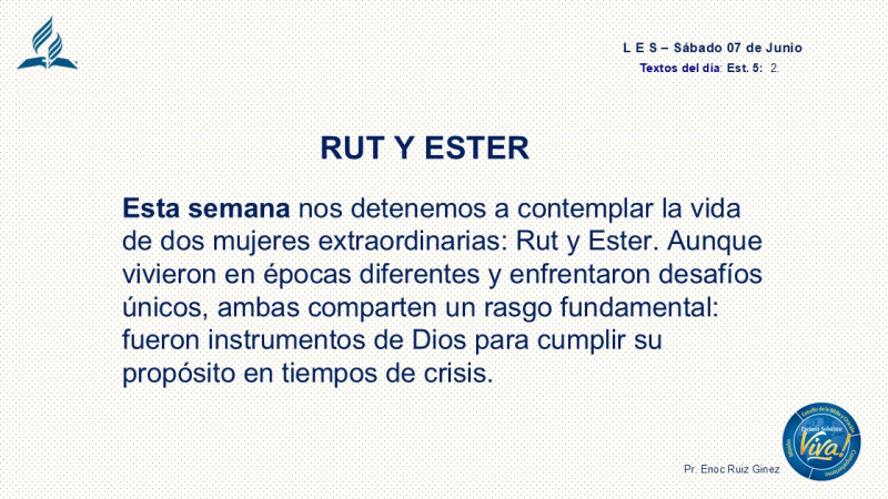 LES, REFLEXIÓN - RUT Y ESTER.