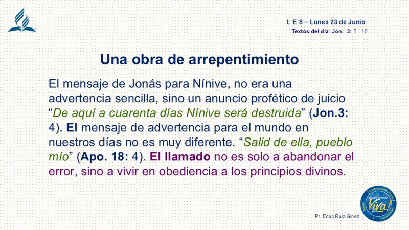 LES, REFLEXIÓN - UNA OBRA DE ARREPENTIMIENTO