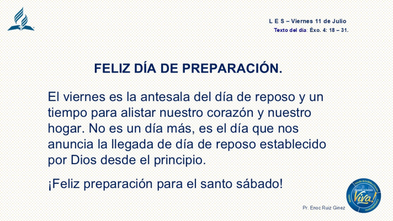 FELIZ DÍA DE PREPARACIÓN