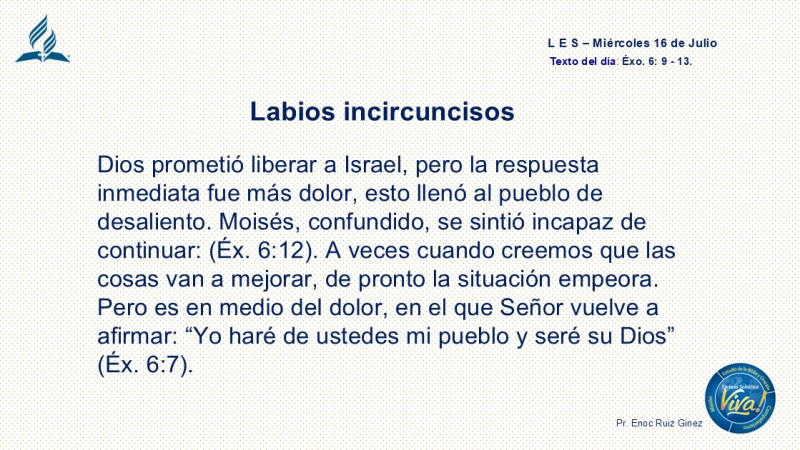 LES, REFLEXIÓN - LABIOS INCIRCUNCISOS
