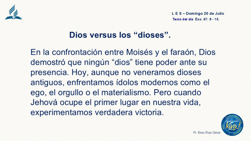 LES, REFLEXIÓN - Dios versus los